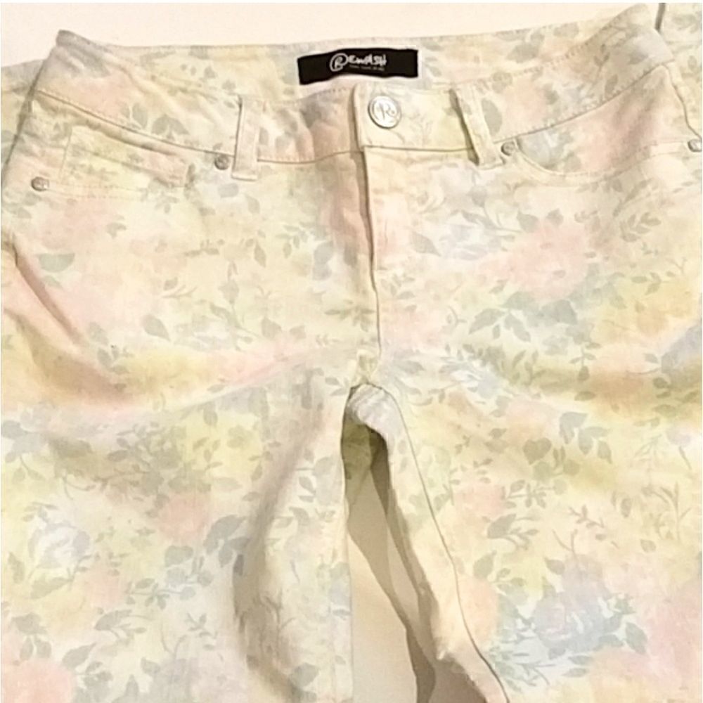 Rewash floral jean leggings sz 3 (397)